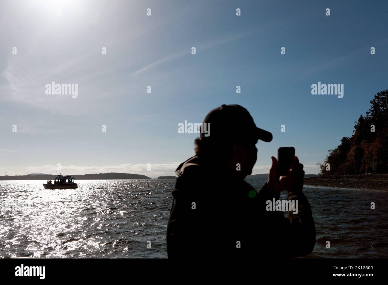 Fish and wildlife management for the Penelakut Tribe Ken Thomas takes a picture of a sea garden