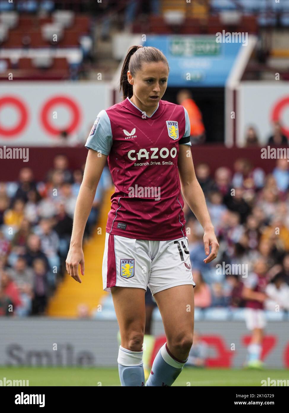 Birmingham, UK. 18th Sep, 2022. Birmingham, England, September 18th 2022: Danielle Turner (14 Aston Villa) in action during the Barclays FA Womens Super League game between Aston Villa and Manchester City at Villa Park in Birmingham, England (Natalie Mincher/SPP) Credit: SPP Sport Press Photo. /Alamy Live News Stock Photo