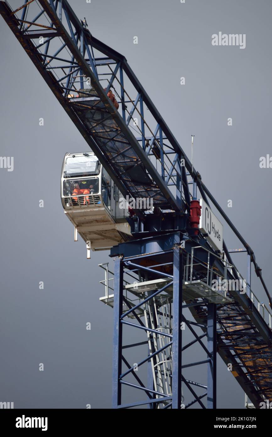 Tower Crane working on the construction of a new tower block for the