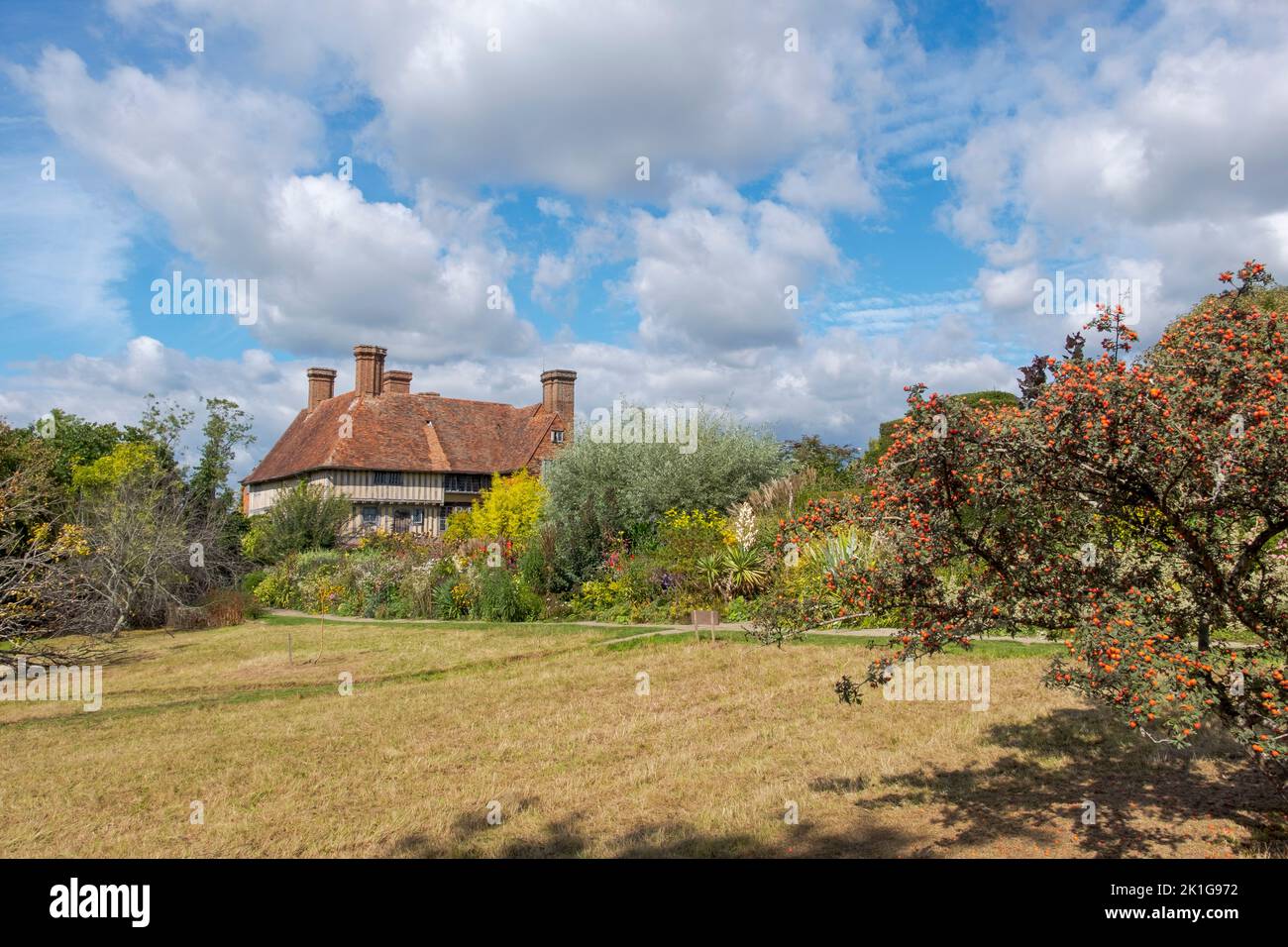 Great Dixter, autumn gardens, Northiam, East Sussex, UK Stock Photo