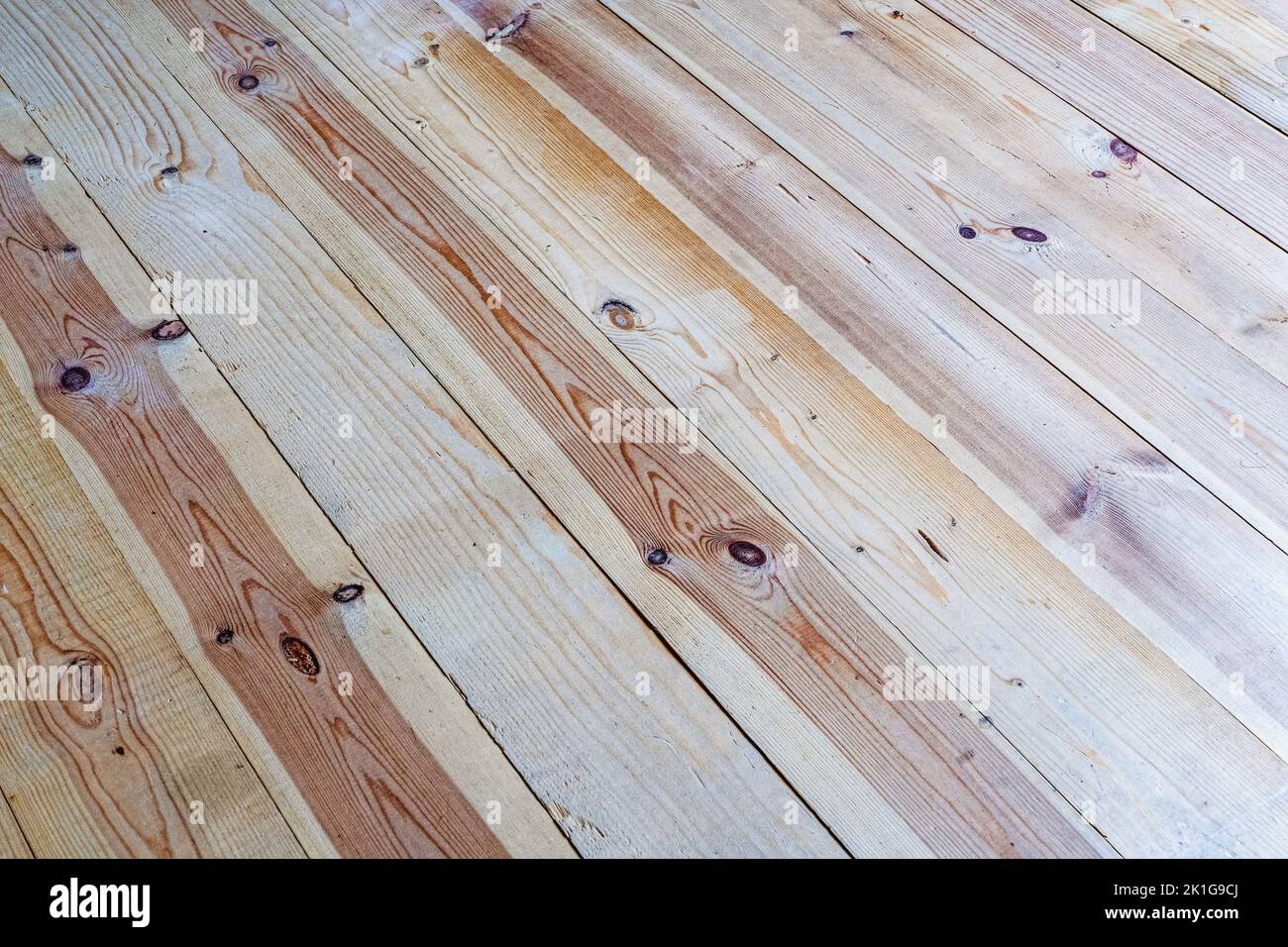 Wooden sub floor surface, wooden house construction Stock Photo - Alamy