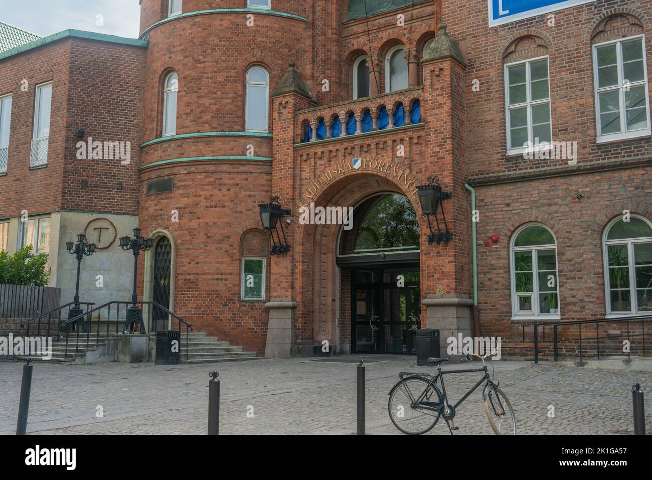 The facade of the Academic Society of the Lund University, Sweden Stock Photo