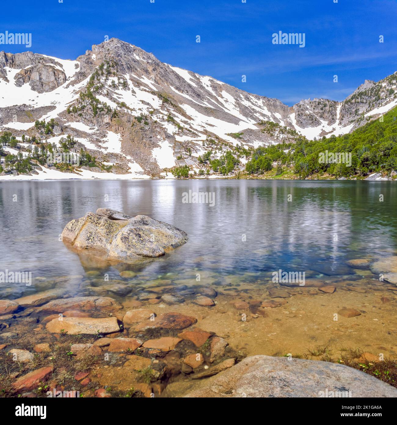 tendoy lake in the pioneer mountains near dillon, montana Stock Photo
