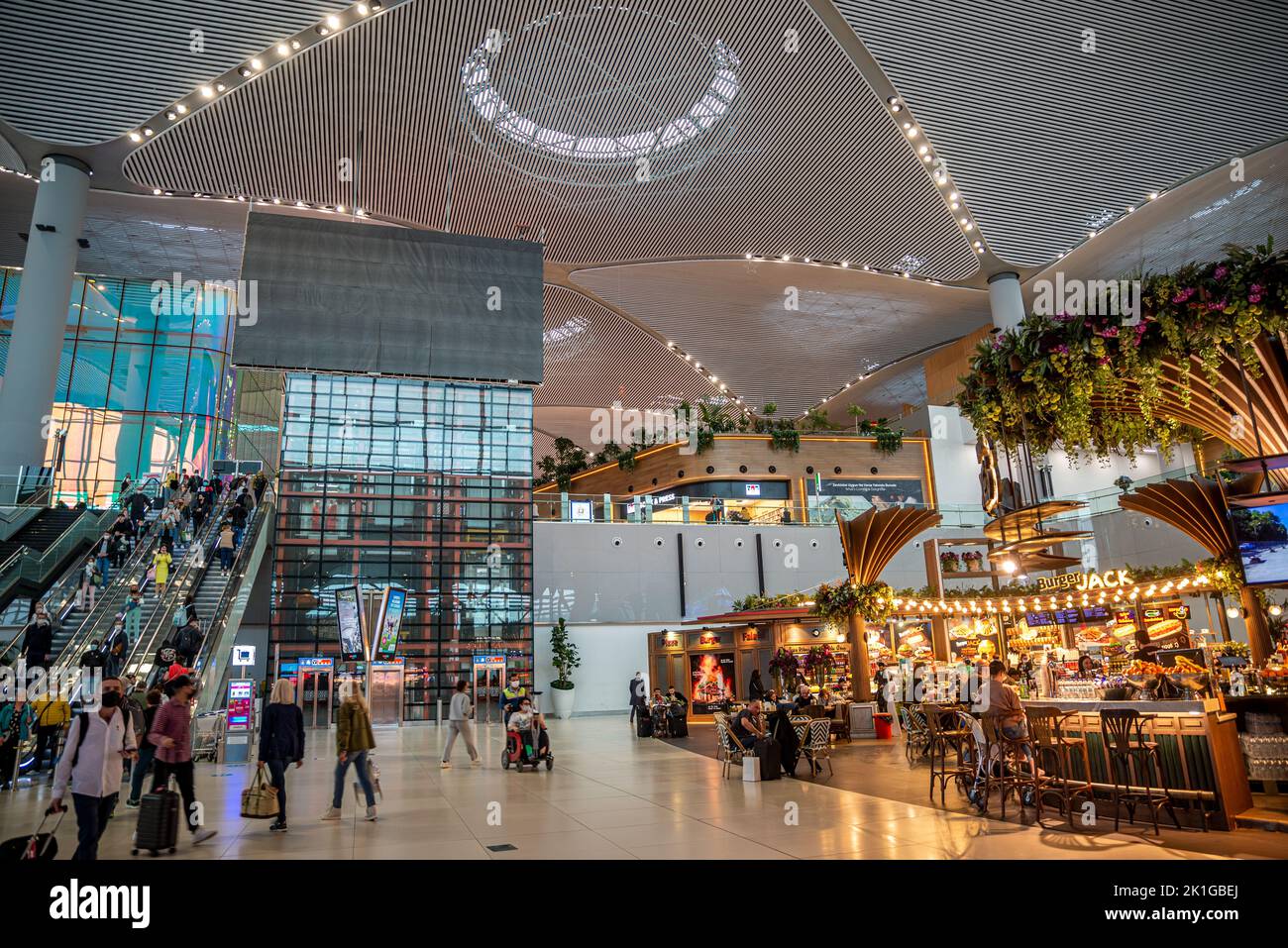 Food hall at Instanbul Airport, Turkey Stock Photo Alamy