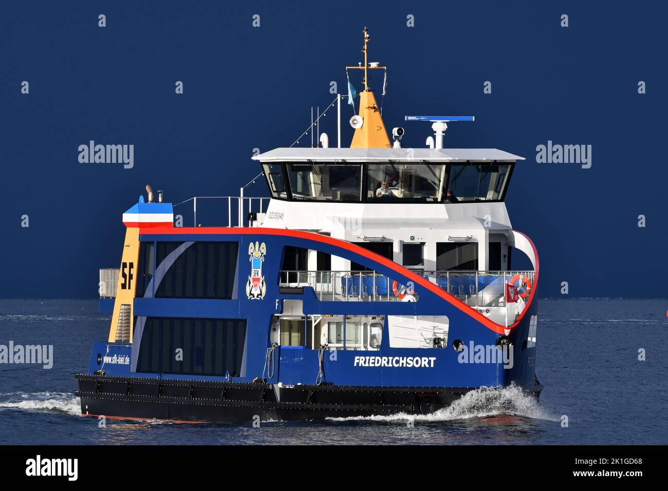 Passenger Ferry FRIEDRICHSORT at the Kiel Fjord Stock Photo