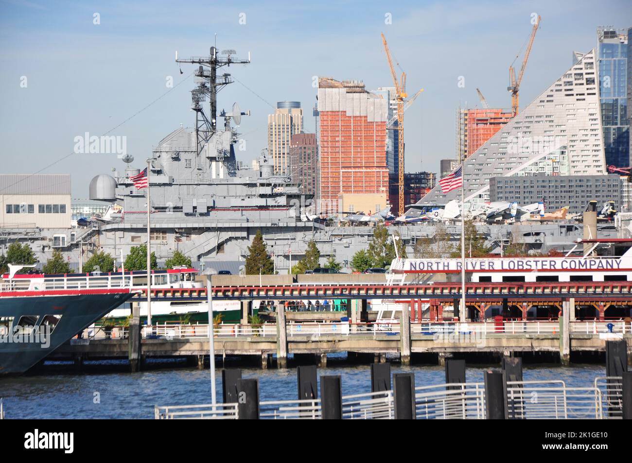 a Warship in the Intrepid Sea, Air & Space Museum of New York Stock Photo