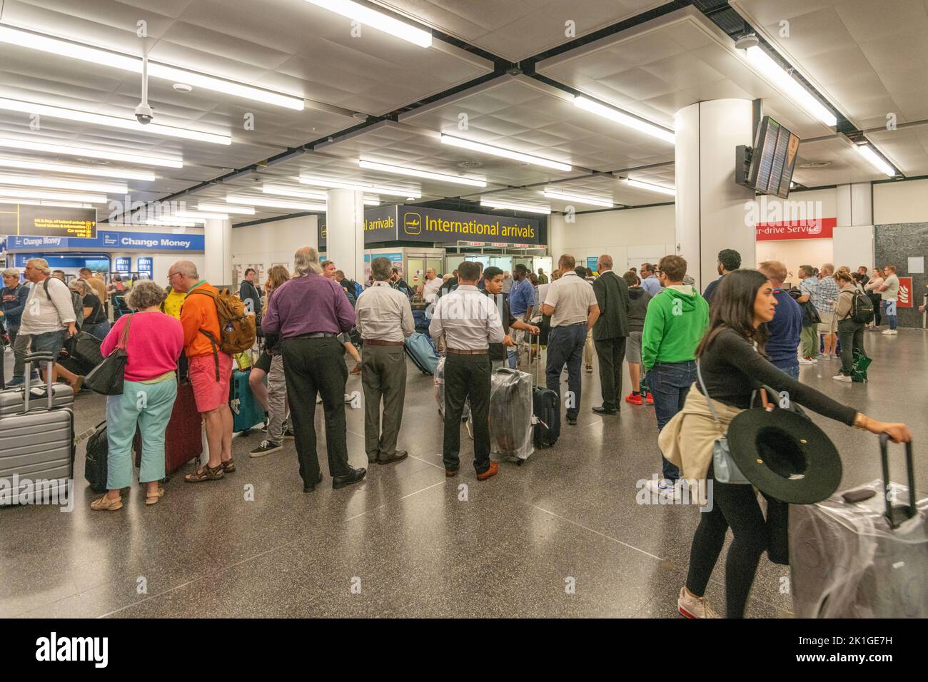 Busy Gatwick airport arrivals north terminal Stock Photo Alamy