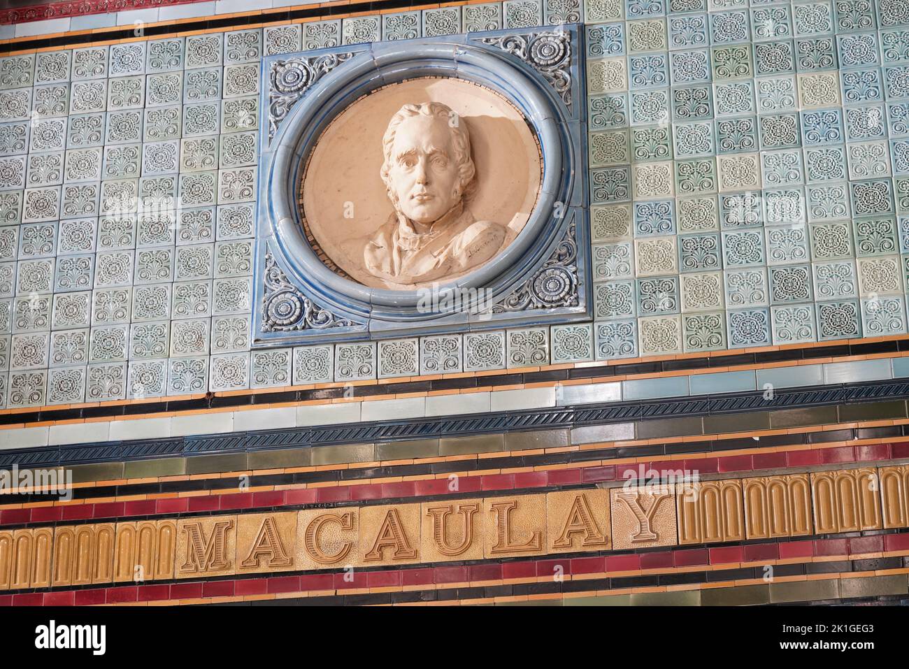 Tiled Cafe in Leeds Art Gallery, Macaulay Stock Photo Alamy