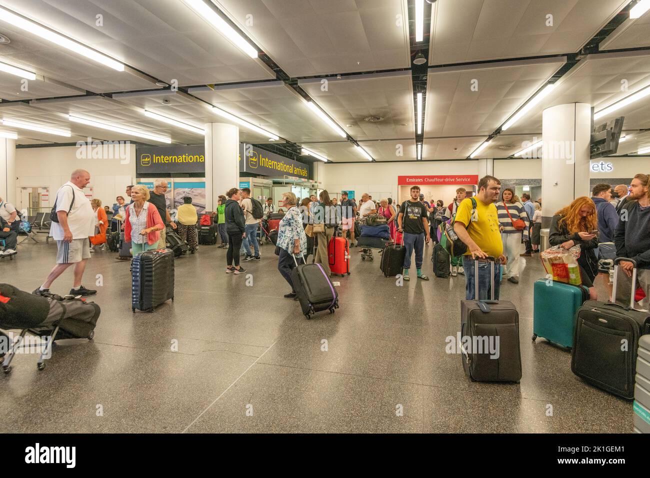 Busy Gatwick airport arrivals north terminal Stock Photo Alamy