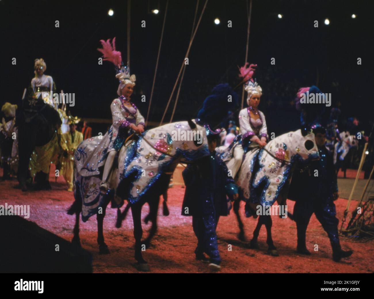 Costumed performers at Ringling Brothers Barnum and Bailey Circus, 1954 Stock Photo