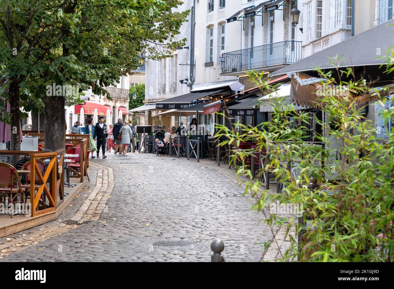 Street view of Place Carnot in Beaune Burgundy, France. Stock Photo