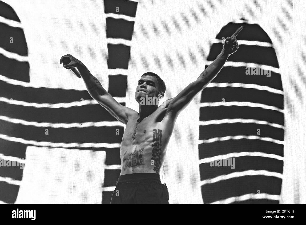 17/09/2022 Italian rapper BLANCO performing live at San Siro Stadium