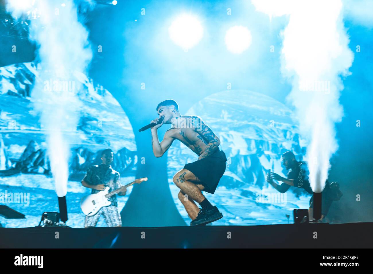 17/09/2022 - Italian rapper BLANCO performing live at Ippodromo SNAI in ...