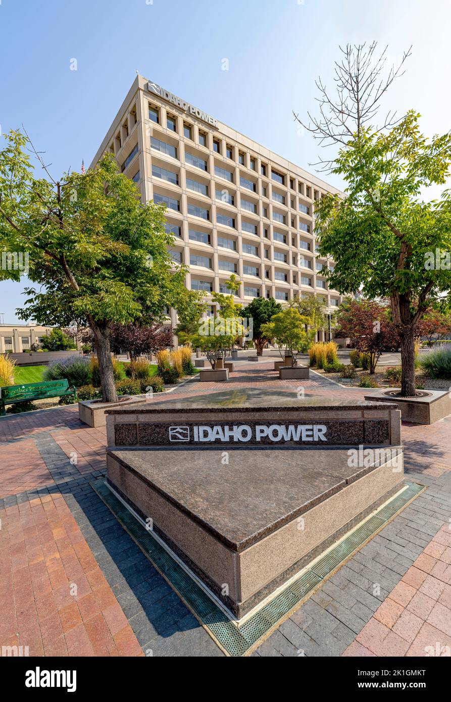 Idaho Power sign and headquarters in Boise Idaho Stock Photo