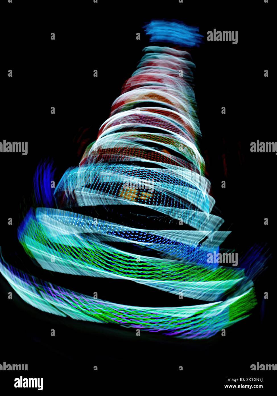 Colorful Christmas tree lights in abstract form Stock Photo