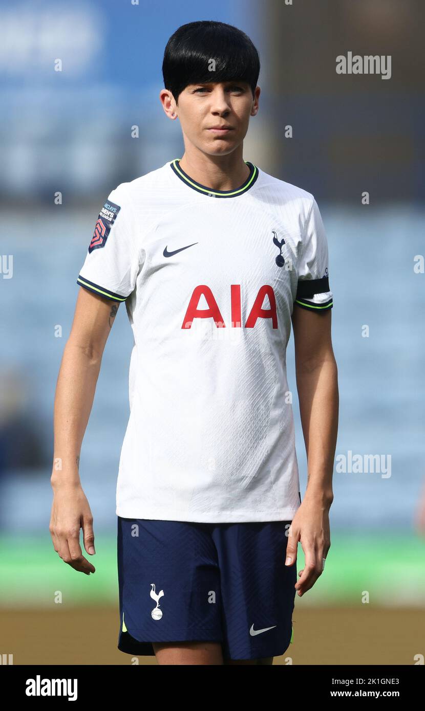 Leicester, UK. 18th September 2022.  Ashleigh Neville of Tottenham Hotspur during the The FA Women's Super League match at the King Power Stadium, Leicester. Picture credit should read: Darren Staples / Sportimage Credit: Sportimage/Alamy Live News Stock Photo