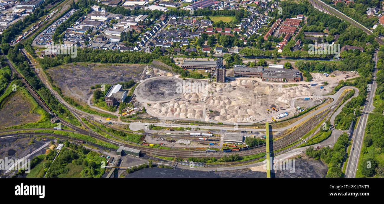 Aerial view, Prosper II colliery with Malakoff tower winding tower