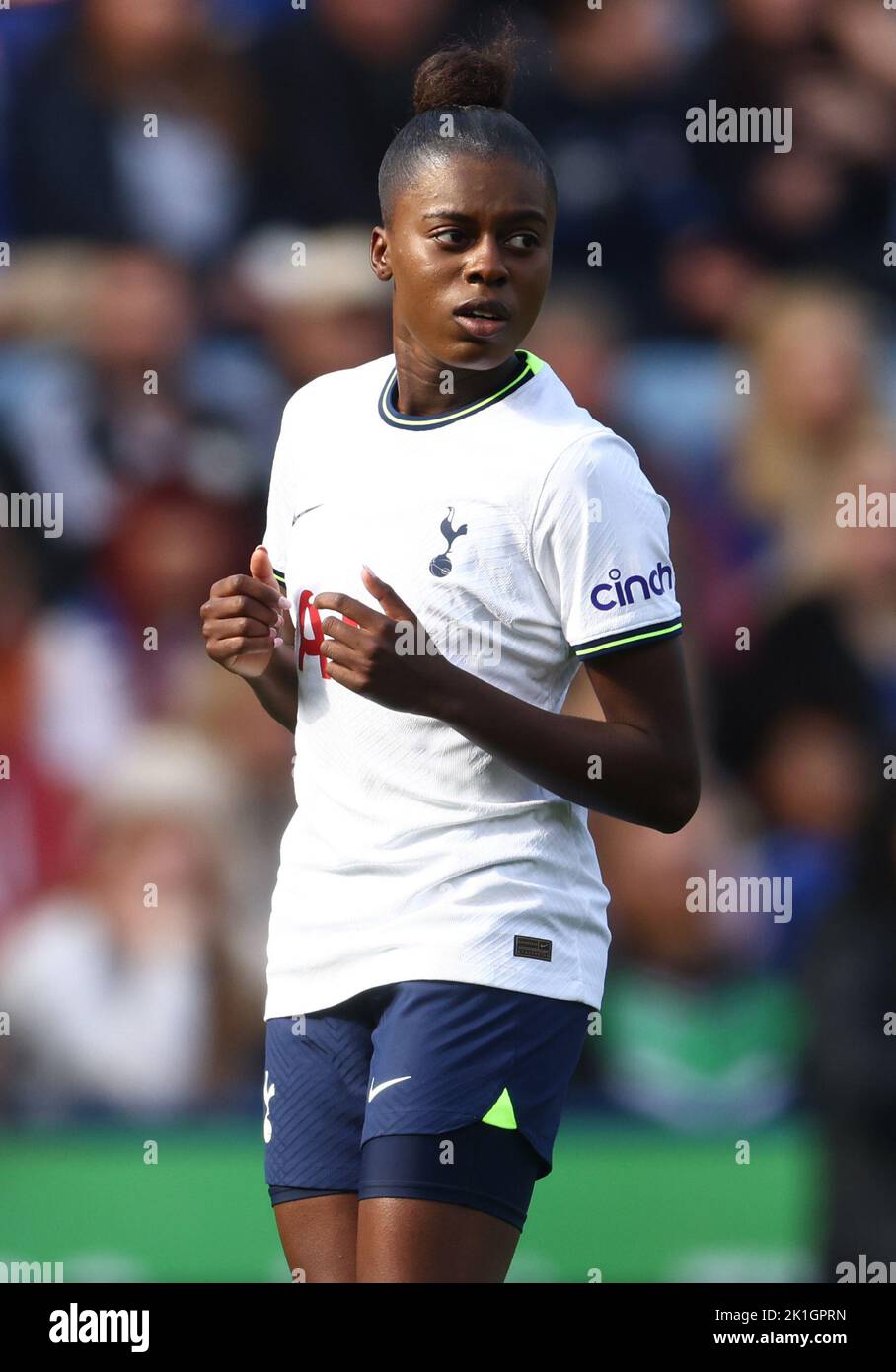 Leicester, UK. 18th September 2022.  Jessica Naz of Tottenham Hotspur during the The FA Women's Super League match at the King Power Stadium, Leicester. Picture credit should read: Darren Staples / Sportimage Credit: Sportimage/Alamy Live News Stock Photo