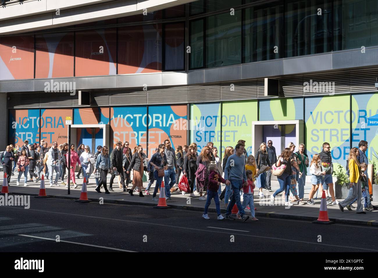 Victoria street, city of westminster, london Stock Photo