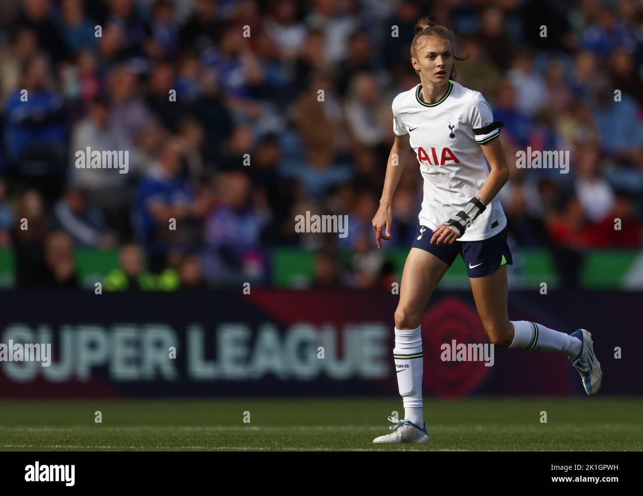Leicester, UK. 18th September 2022.  Ellie Brazil of Tottenham Hotspur during the The FA Women's Super League match at the King Power Stadium, Leicester. Picture credit should read: Darren Staples / Sportimage Credit: Sportimage/Alamy Live News Stock Photo