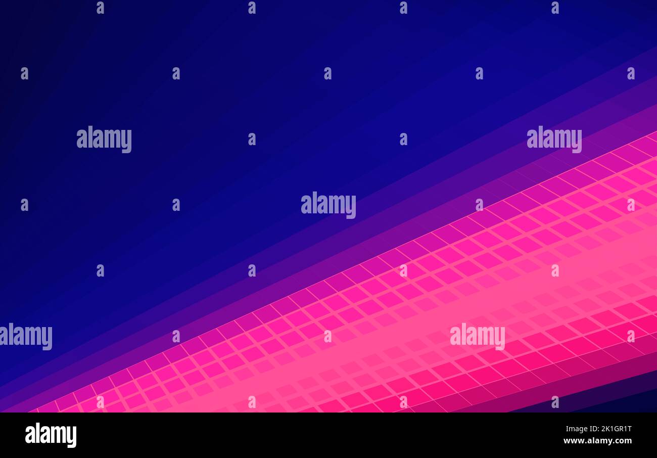 Abstract ultramarine tech background with saturated deep pink stripe. Futuristic navy blue vector graphic pattern Stock Vector