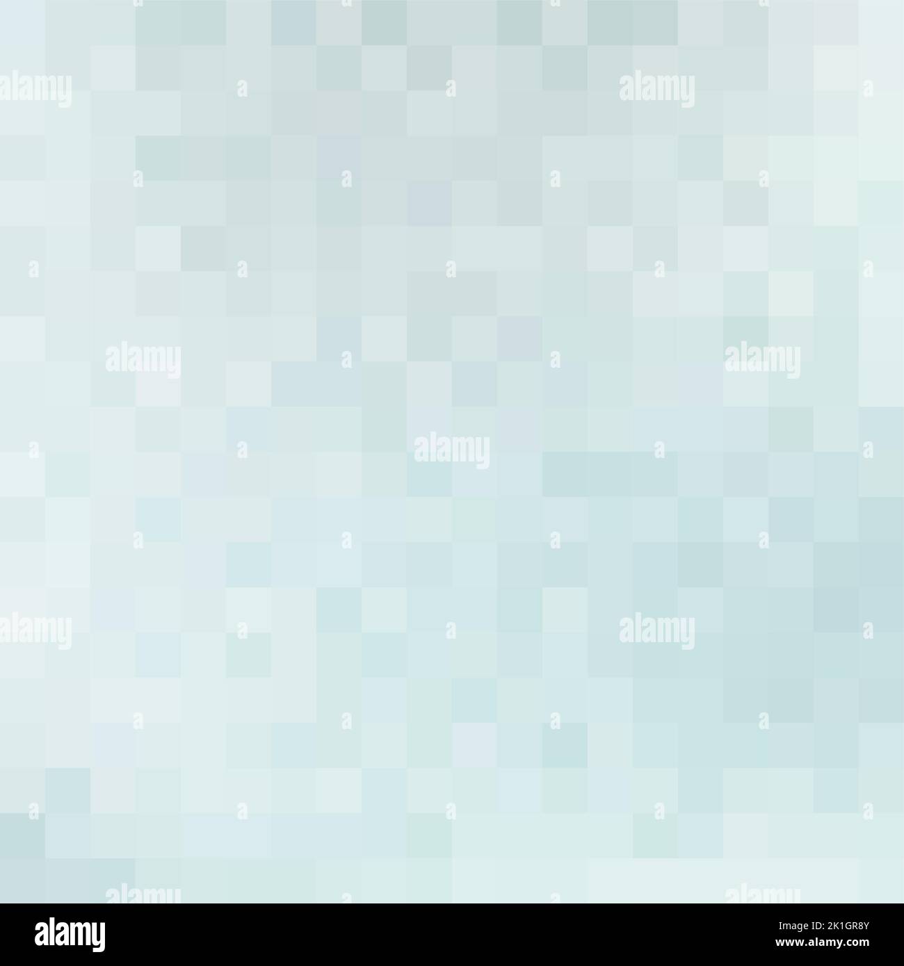 Abstract subtle tranquil blue mosaic textured by squares. Pale vector pattern Stock Vector