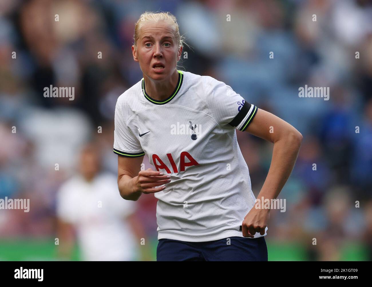 Leicester, UK. 18th September 2022.  Eveliina Summanen of Tottenham Hotspur during the The FA Women's Super League match at the King Power Stadium, Leicester. Picture credit should read: Darren Staples / Sportimage Credit: Sportimage/Alamy Live News Stock Photo
