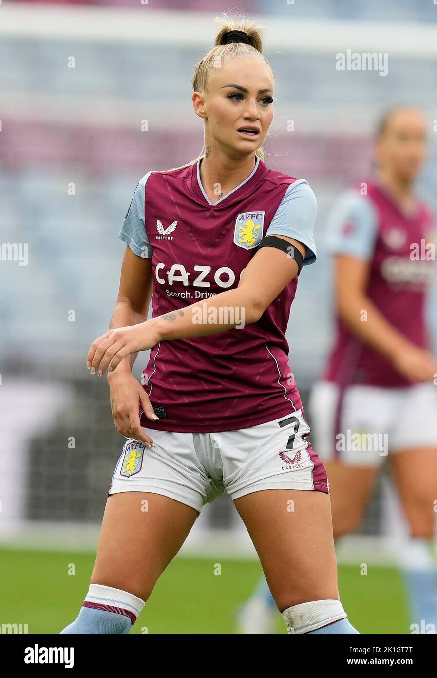 Birmingham, England, 18th September 2022.   Alisha Lehmann of Aston Villa during the The FA Women's Super League match at Villa Park, Birmingham. Picture credit should read: Andrew Yates / Sportimage Stock Photo