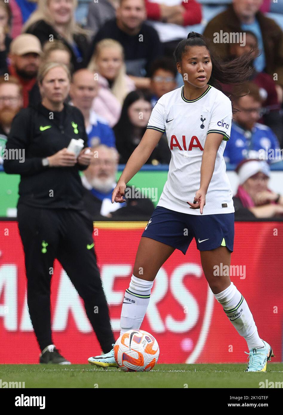 Leicester, UK. 18th September 2022.  Asmita Ale of Tottenham Hotspur during the The FA Women's Super League match at the King Power Stadium, Leicester. Picture credit should read: Darren Staples / Sportimage Credit: Sportimage/Alamy Live News Stock Photo