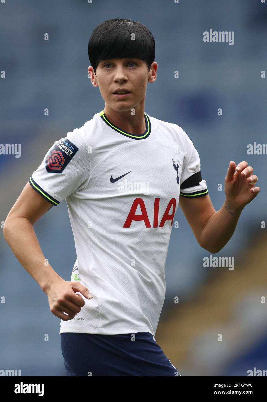Leicester, UK. 18th September 2022.  Ashleigh Neville of Tottenham Hotspur during the The FA Women's Super League match at the King Power Stadium, Leicester. Picture credit should read: Darren Staples / Sportimage Credit: Sportimage/Alamy Live News Stock Photo
