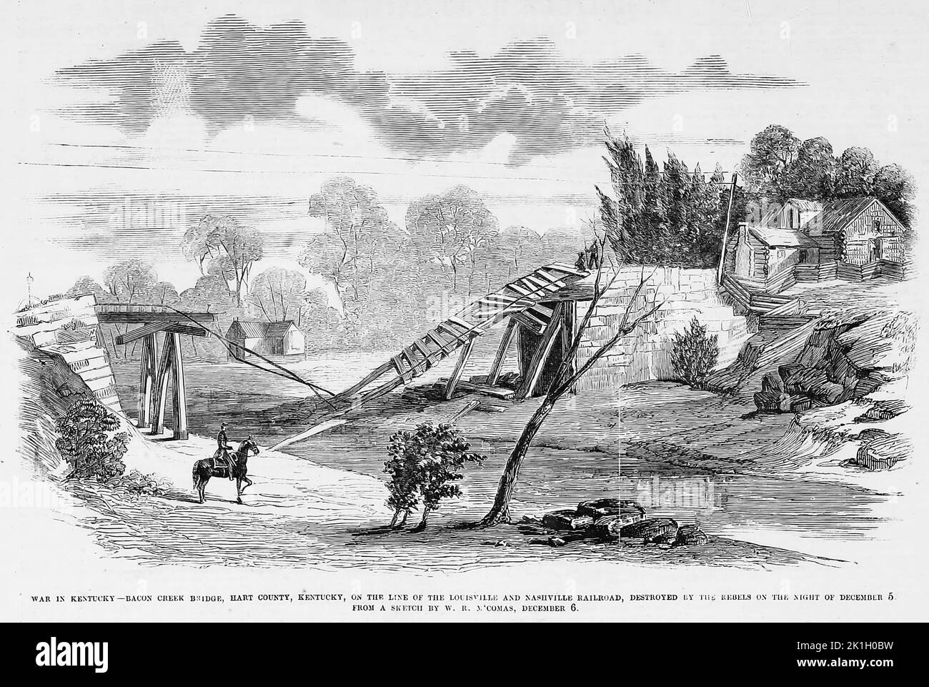 War in Kentucky Bacon Creek Bridge, Hart County, Kentucky, on the