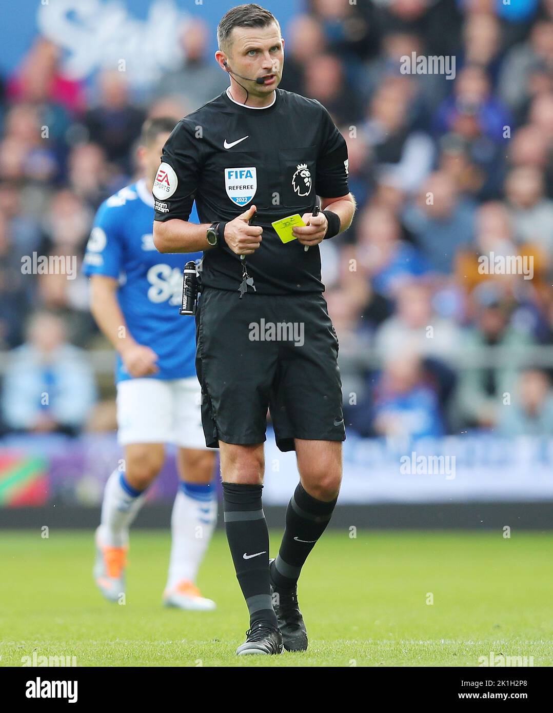Liverpool, England, 18th September 2022. Referee Michael Oliver during
