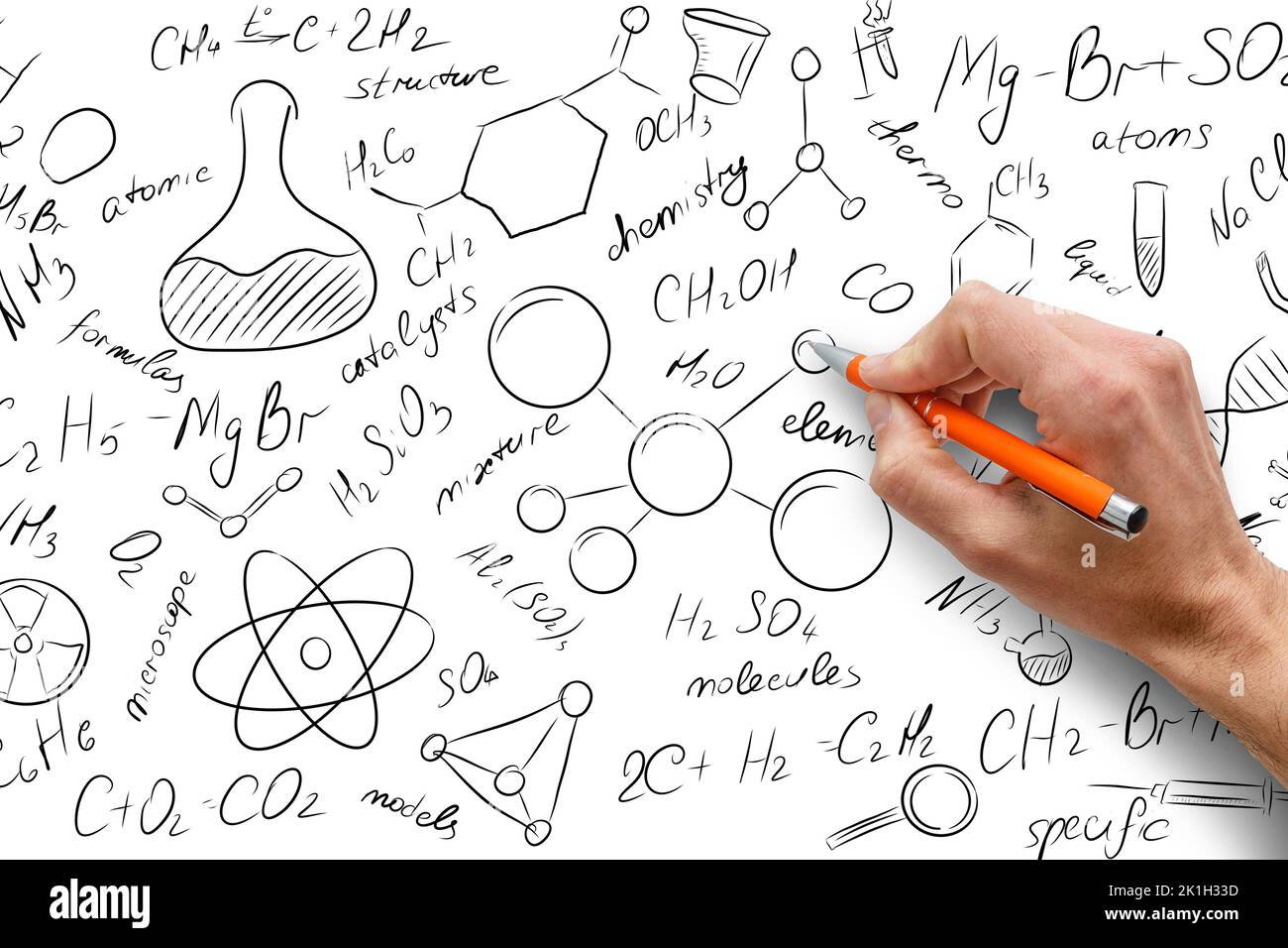 Pen on mathematic formula exercise test paper in education school Stock ...