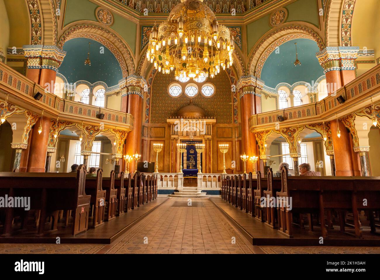Sofia synagogue interior or Shul as worship and study place for the Jews in Sofia, Bulgaria, Eastern Europe, Balkans, EU Stock Photo