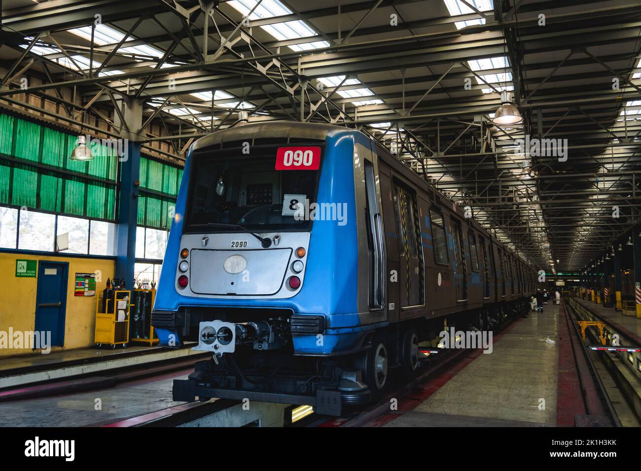 Santiago, Chile - July 2022: A Metro de Santiago train at a subway ...