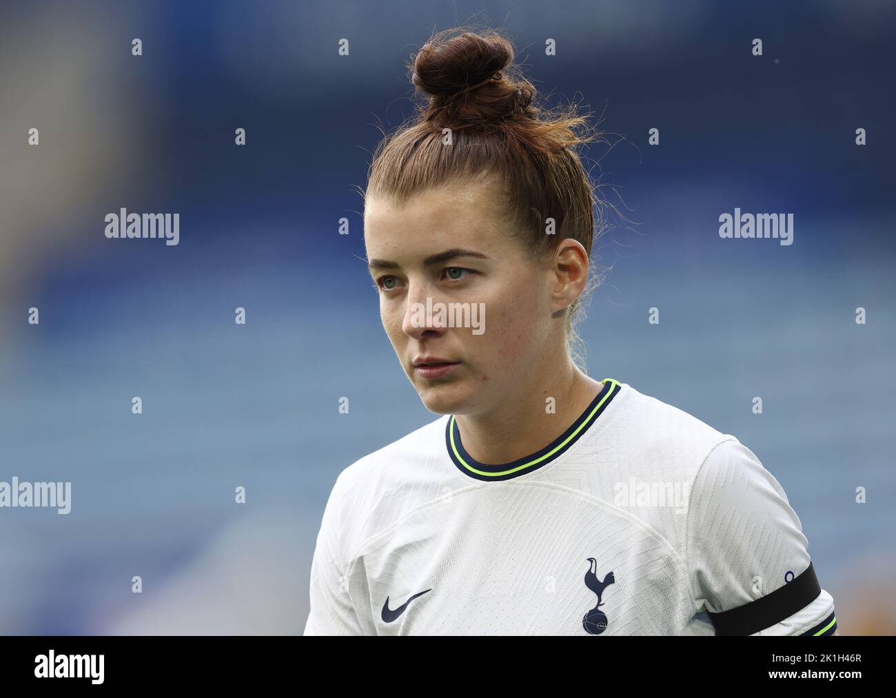 Leicester, UK. 18th September 2022.  Angharad James of Tottenham Hotspur during the The FA Women's Super League match at the King Power Stadium, Leicester. Picture credit should read: Darren Staples / Sportimage Credit: Sportimage/Alamy Live News Stock Photo