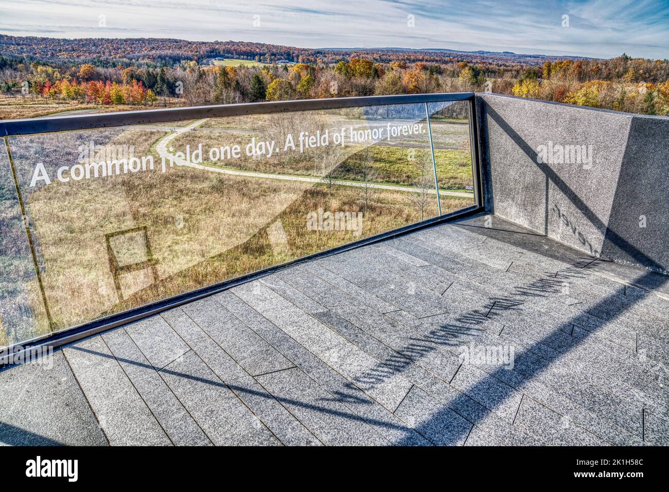 The overlook of the crash site at the Visitor Center of September 11th