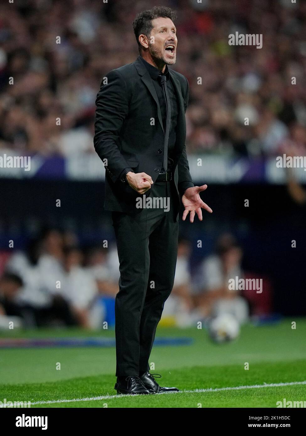 Atletico de Madrid head coach Diego Pablo Simeone during the La Liga ...