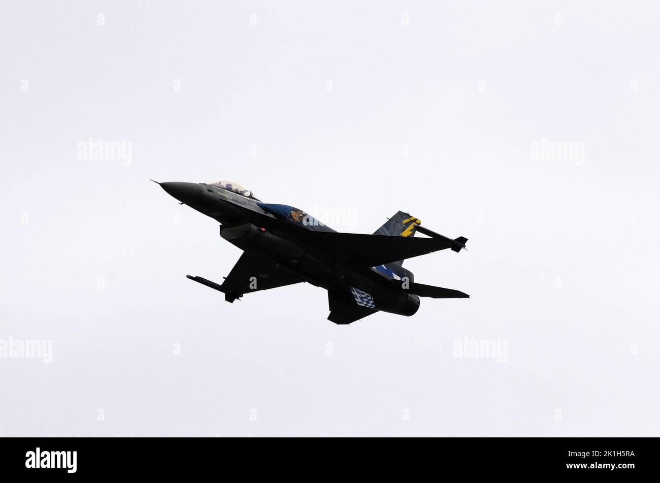 Hellenic Air Force F-16 of the Zeus Demo Team. Stock Photo