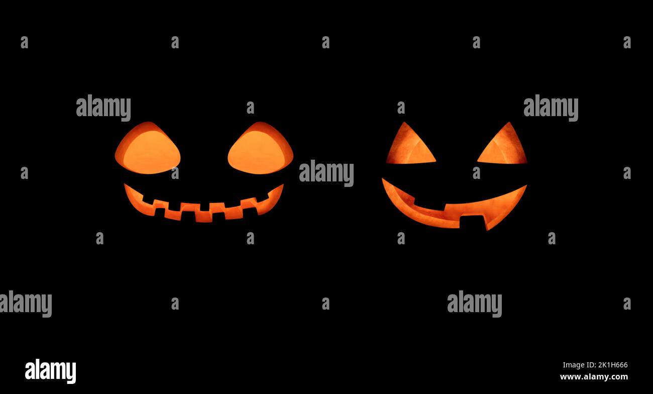 Set of jack o lantern hi-res stock photography and images - Alamy
