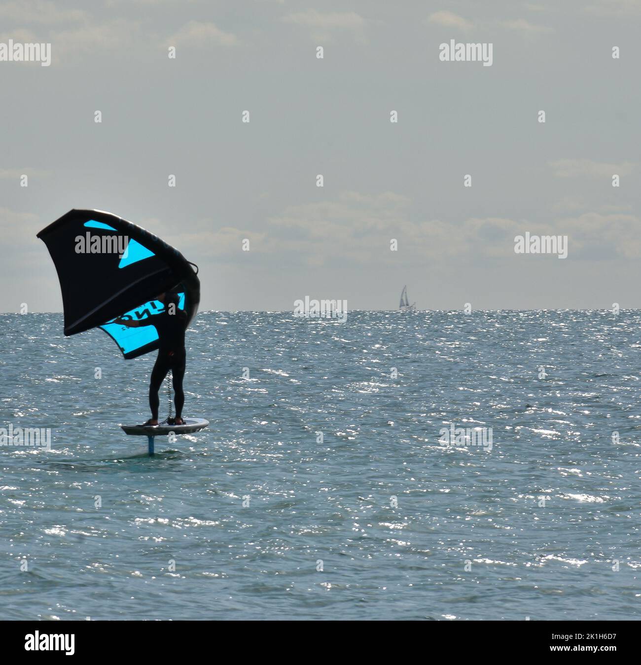 Windsurfing Water Sport Surfers Completing The Sport On Hayling