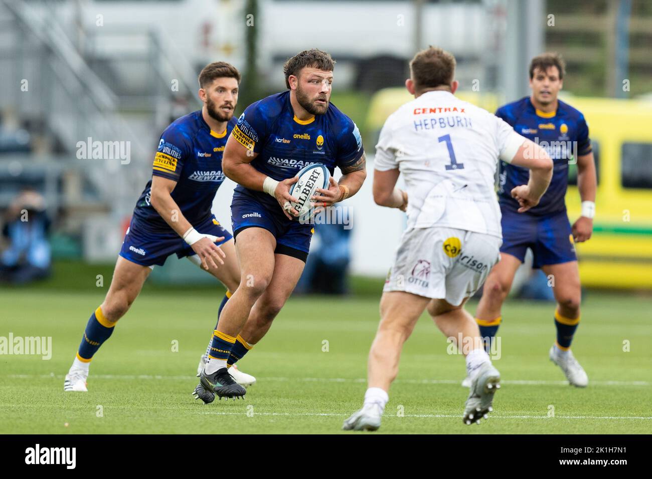 Rory Sutherland of Worcester Warriors during the Gallagher Premiership match Worcester Warriors vs Exeter Chiefs at Sixways Stadium, Worcester, United Kingdom, 18th September 2022  (Photo by Nick Browning/News Images) Stock Photo