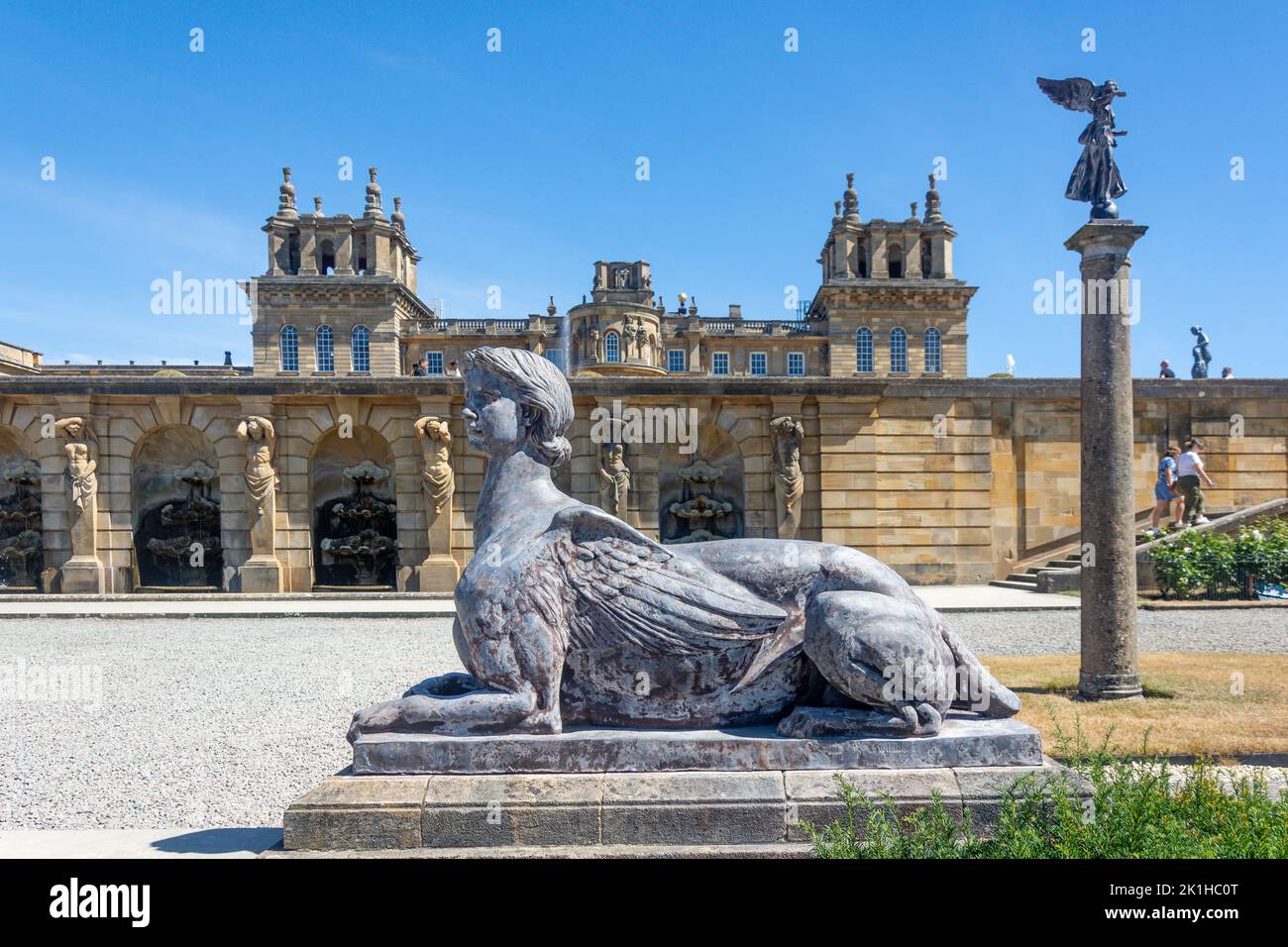 View of Palace from The Water Gardens, Blenheim Palace, Woodstock, Oxfordshire, England, United Kingdom Stock Photo
