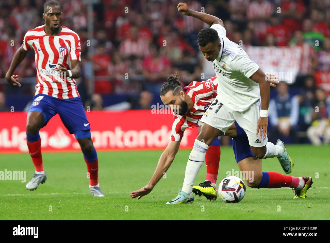 Madrid, Spain. 18th Sep, 2022. Atletico´s João Félix in action during La Liga match day 6 between Atletico de Madrid and Real Madrid  at Civitas Metropolitano Stadium in Madrid, Spain, on September 18, 2022. Credit: Edward F. Peters/Alamy Live News Stock Photo