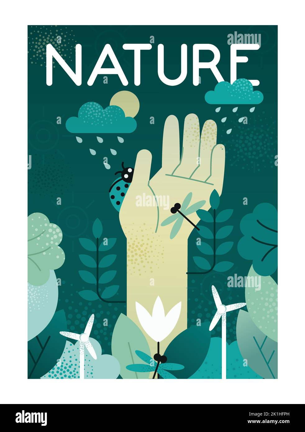 Nature and Renewable Energy concept Stock Vector Image & Art - Alamy