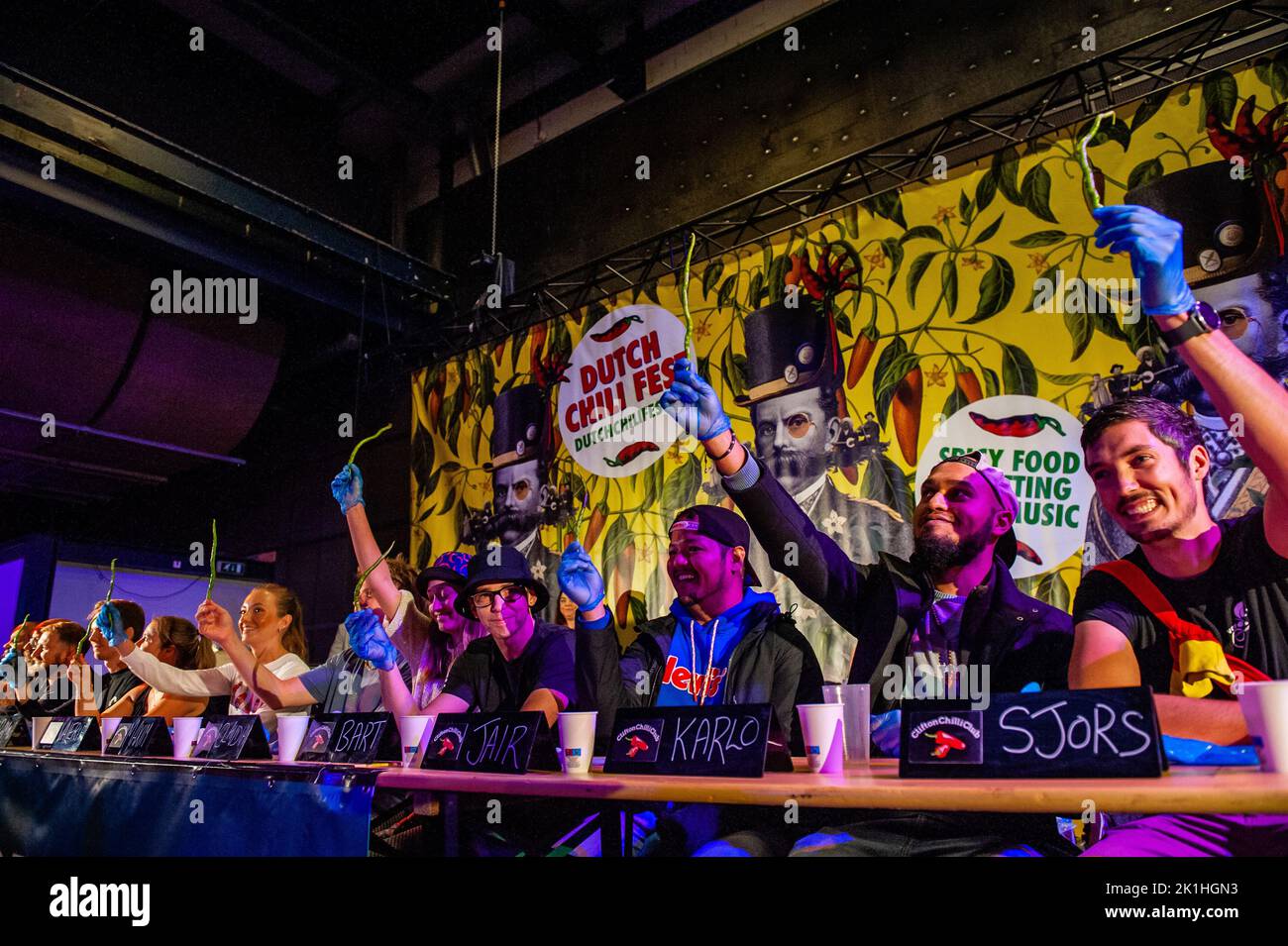 Eindhoven, Netherlands. 18th Sep, 2022. Participants are seen showing