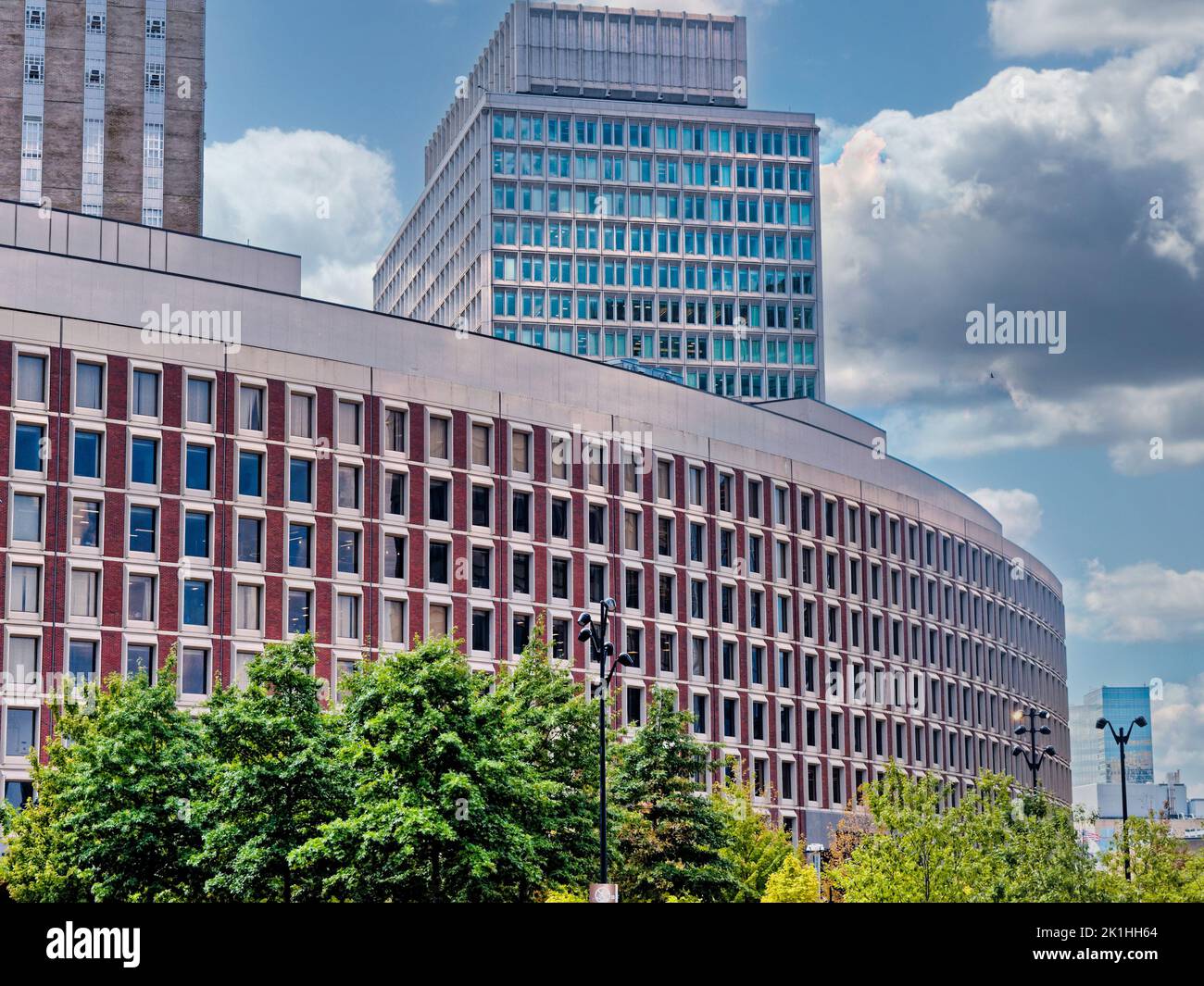 BOSTON, MASSACHUSETTS - August 29, 2022: Center Plaza is a mixed-use complex in downtown Boston and is composed of three interconnected buildings - kn Stock Photo