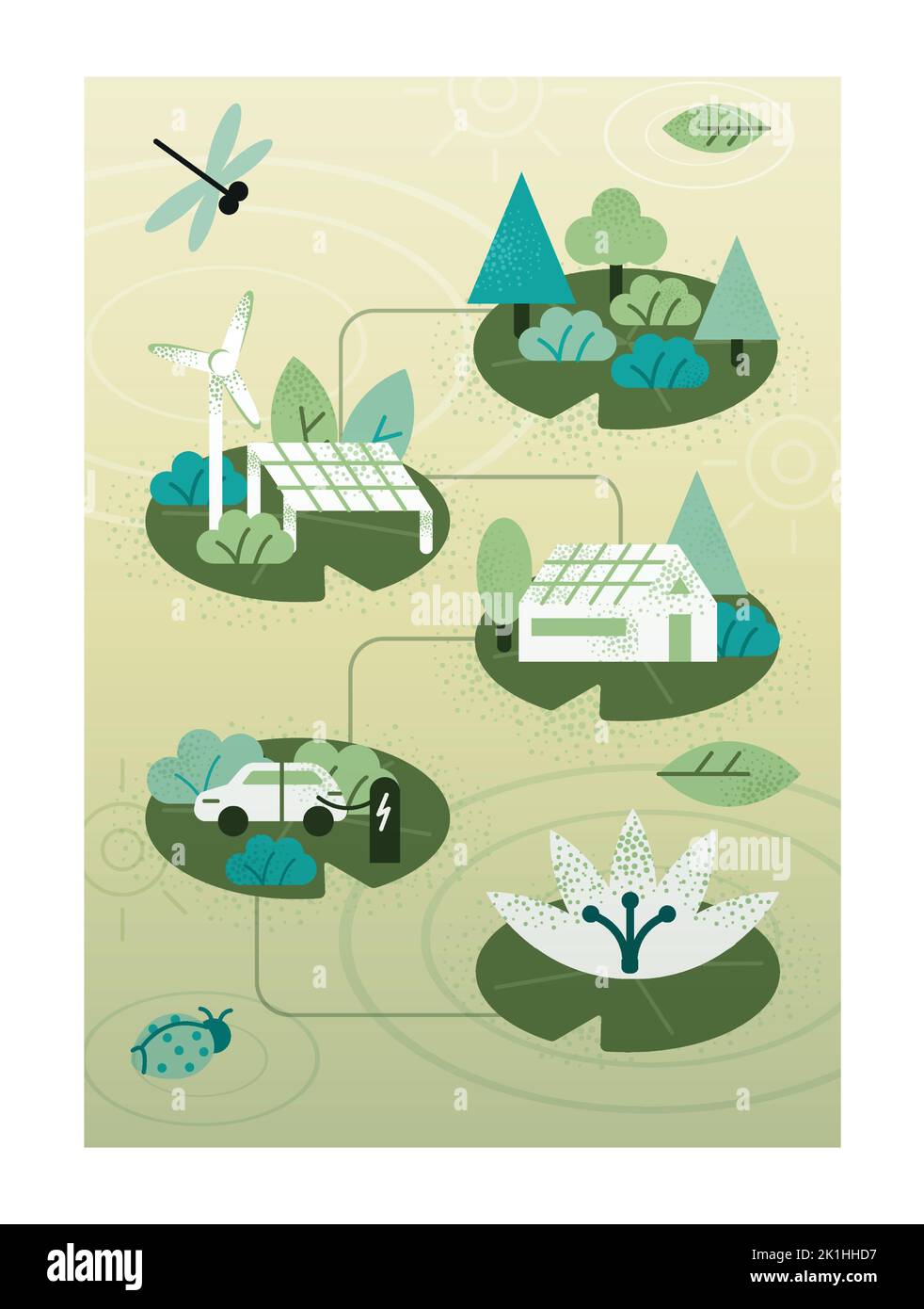 Nature and Renewable Energy concept Stock Vector Image & Art - Alamy