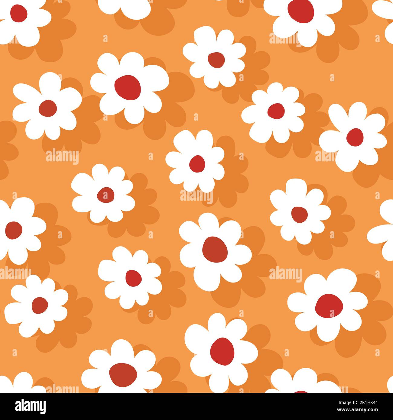 Bohemian floral seamless pattern with dark brown background,white and red  watercolor flowers Wrapping Paper by Elegant Home