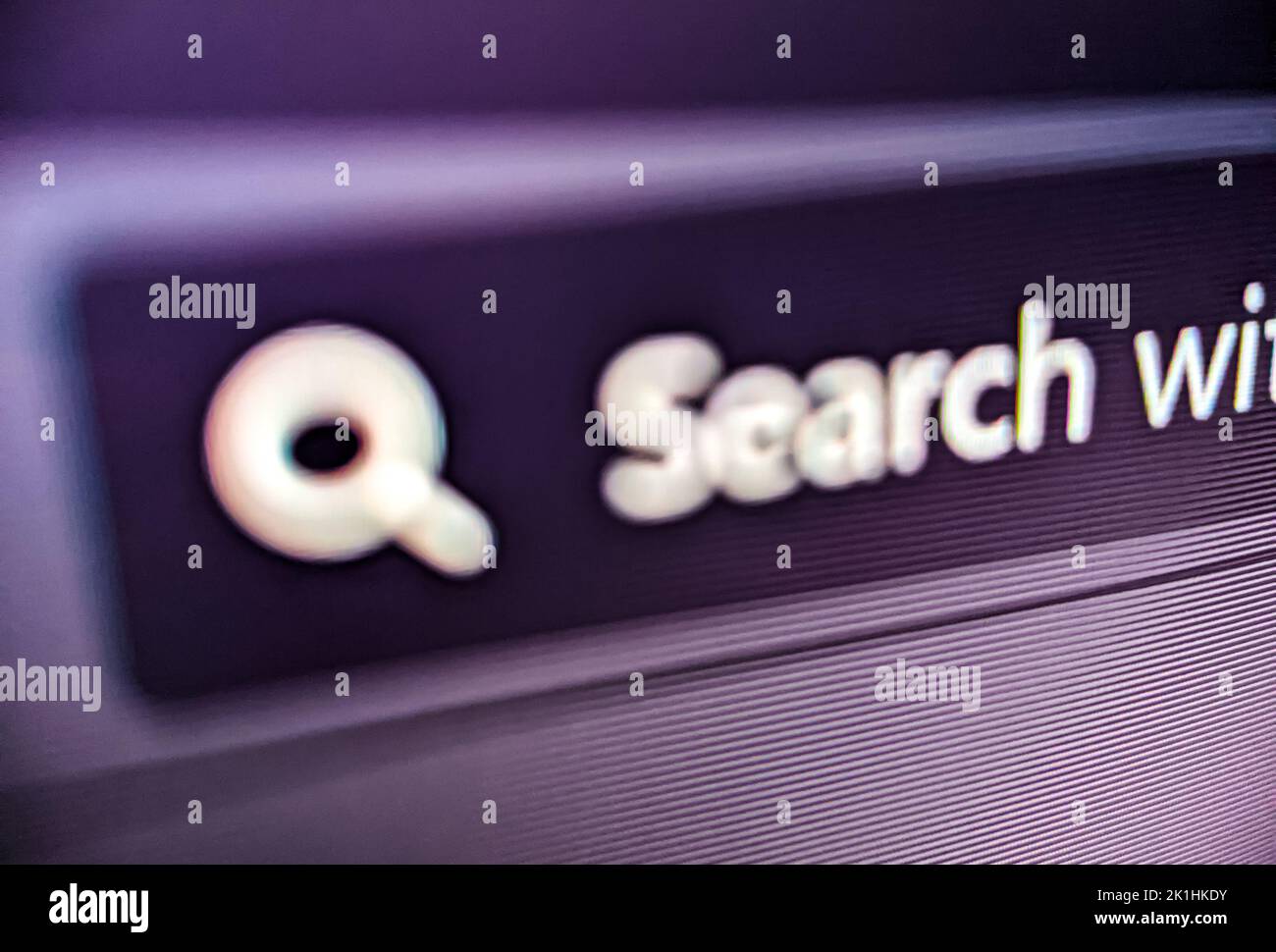 Pixelated closeup of an internet web browser search bar with focus blur ...